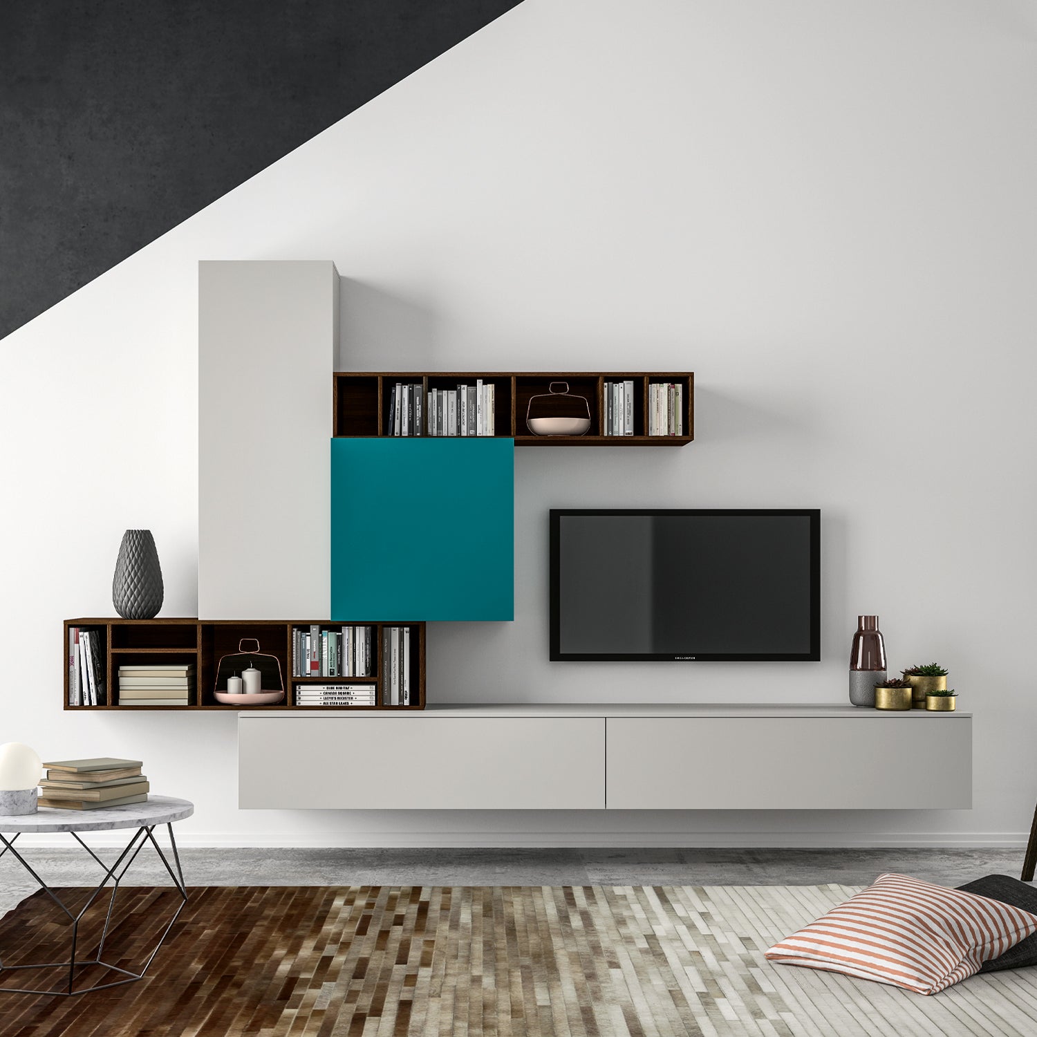 Slim 101 Composition TV Media Unit by Dall'Agnese