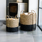 Seagrass Log & Kindling Black Basket Set by Ivyline