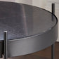 Black marble side table by Native
