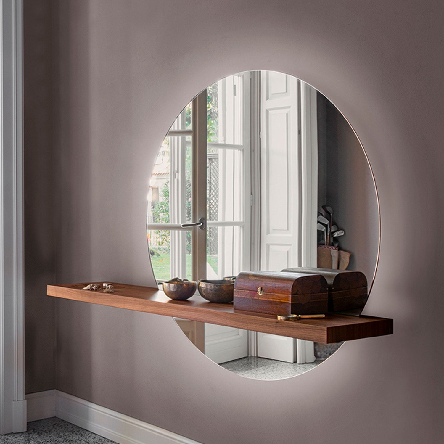 Sunset Mirror with Shelf by Tonin Casa