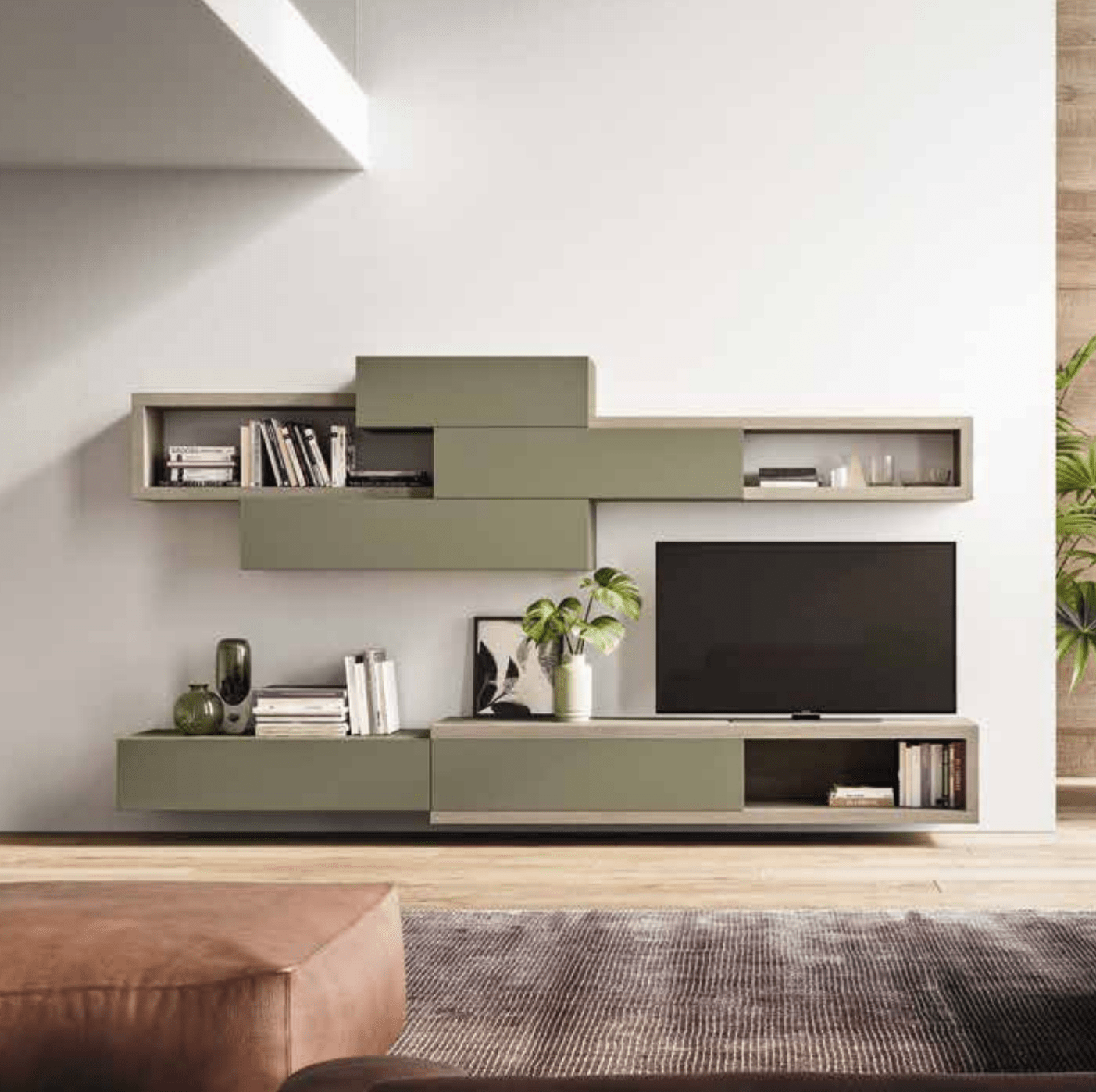 Wall mounted Day-10 TV media unit by Orme - myitalianliving