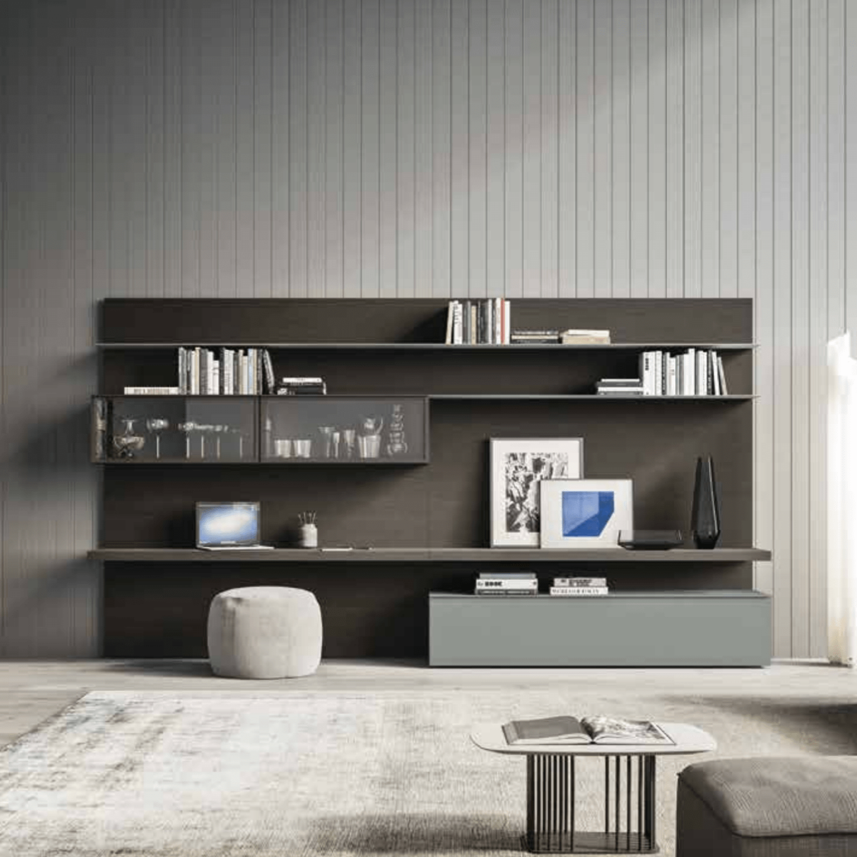 Day-17 back-panelled TV media unit by Orme - myitalianliving