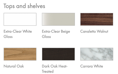 Arpa Console Table White Glass Top by Tonin Casa