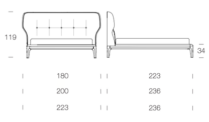 Ambra Bed by Tonin Casa