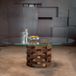 Colosseo Round Dining Table Solid Walnut Structure by Tonin Casa