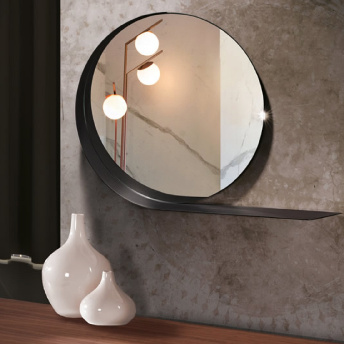 Madame Mirror with Shelf by Riflessi Lab