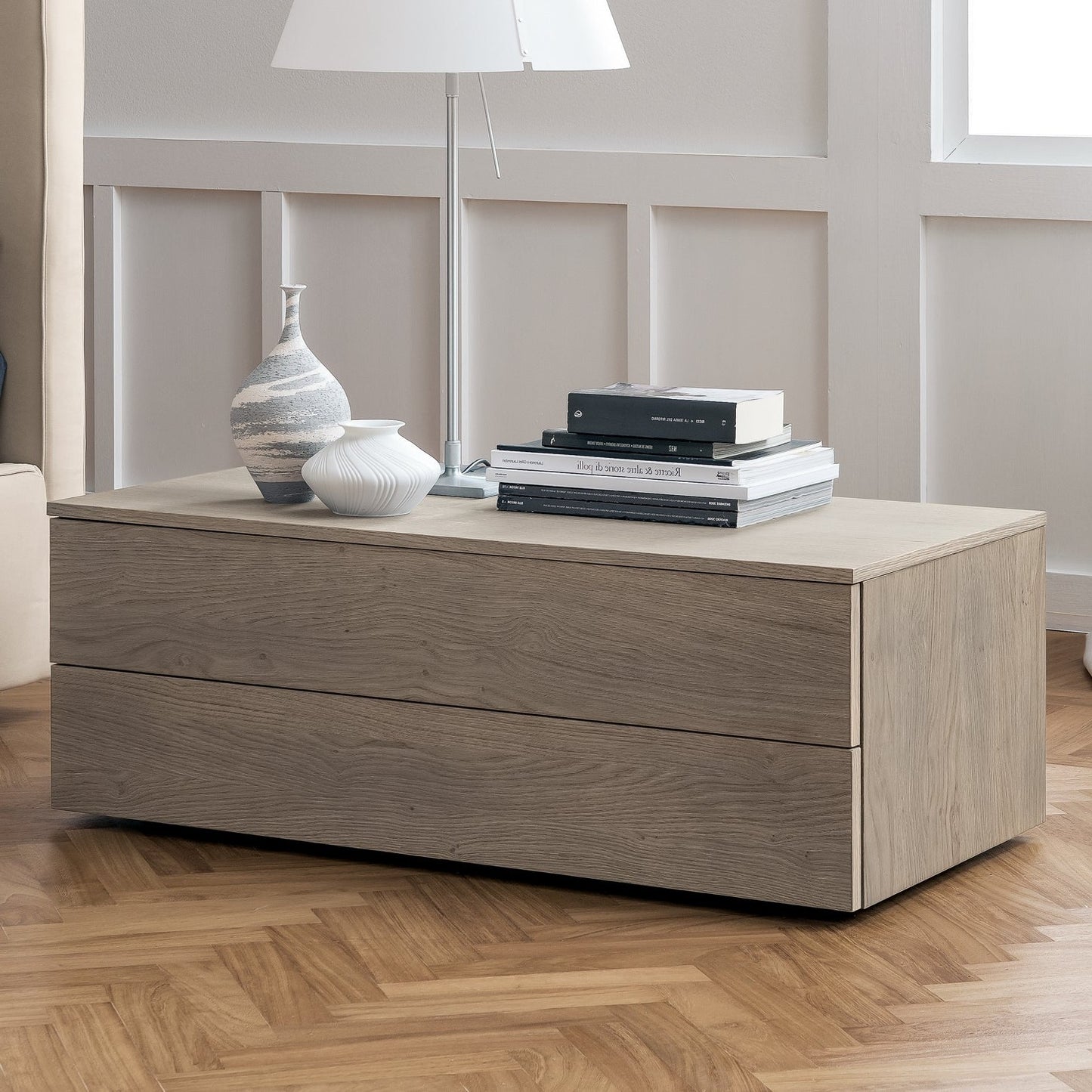 Slim Long Bedside Cabinet By Dall'Agnese