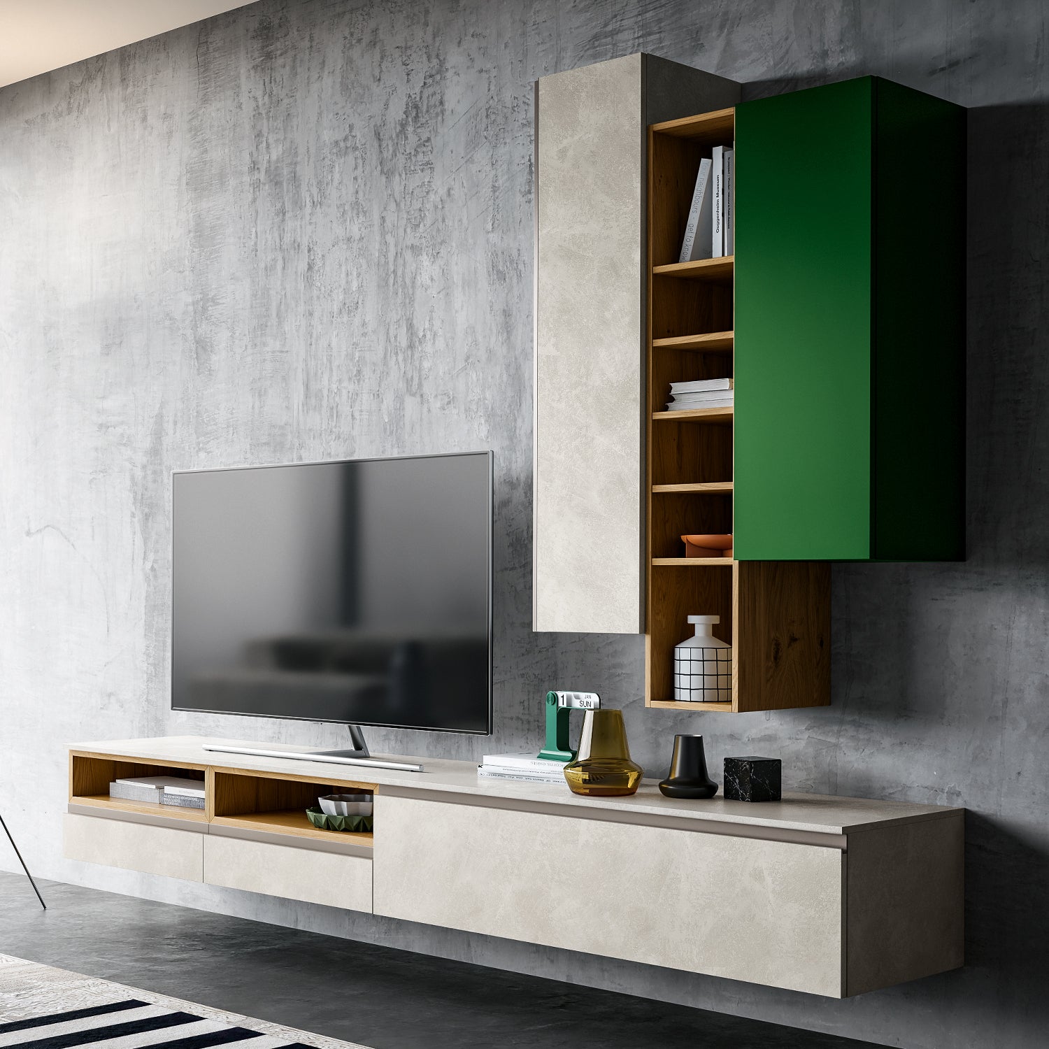 Slim Up 01 Composition TV Media Unit by Dall'Agnese