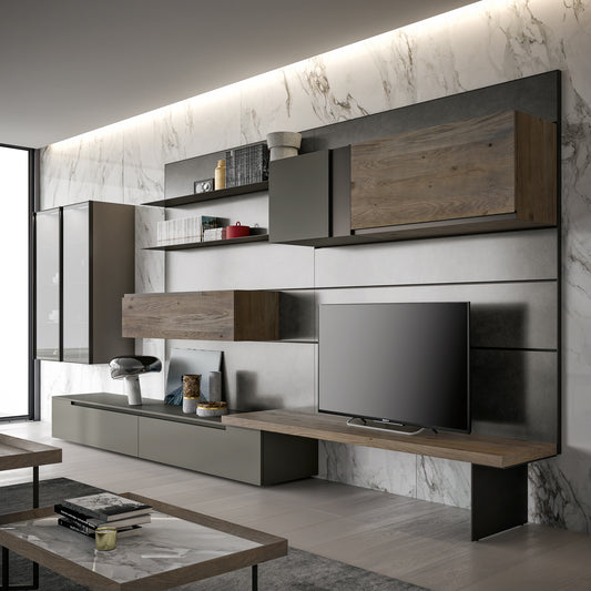 Slim Up 08 Composition TV Media Unit by Dall'Agnese