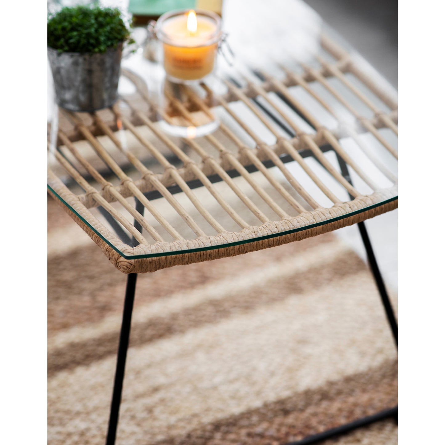 Hampstead Outdoor Coffee Table PE Bamboo by Garden Trading