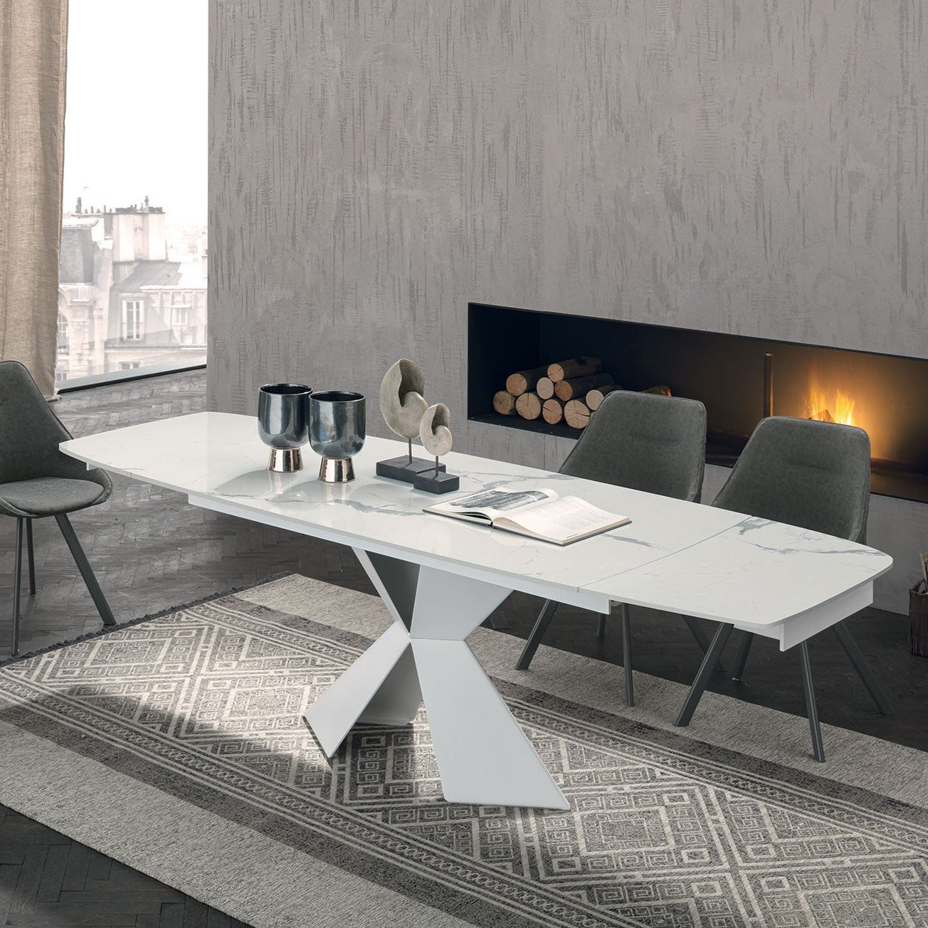Poseidone extending dining table by Target Point