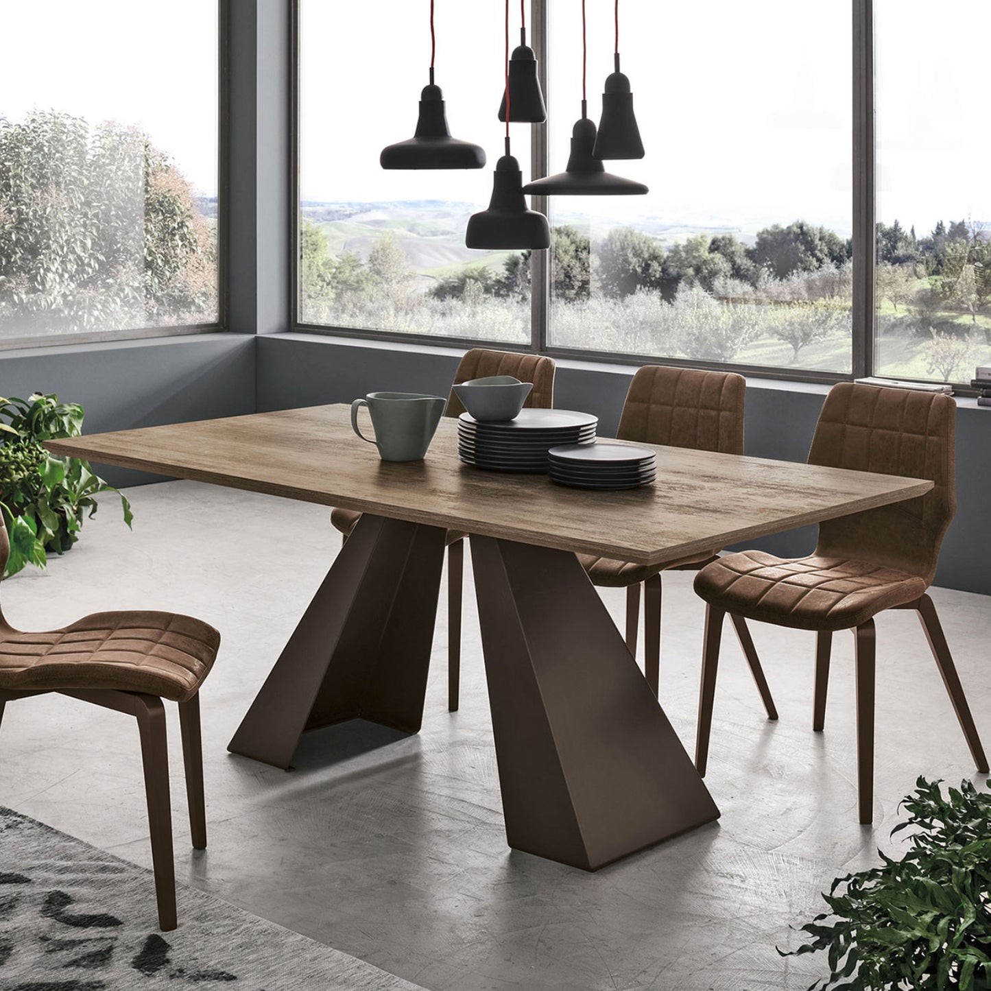 Taurus Rectangular Shaped Fixed Table by Target Point