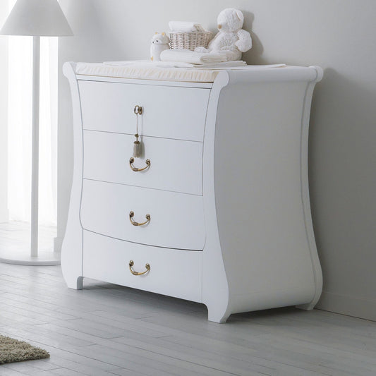 Tulip Chest of 4 Drawers with Baby Changing Pad by Pali