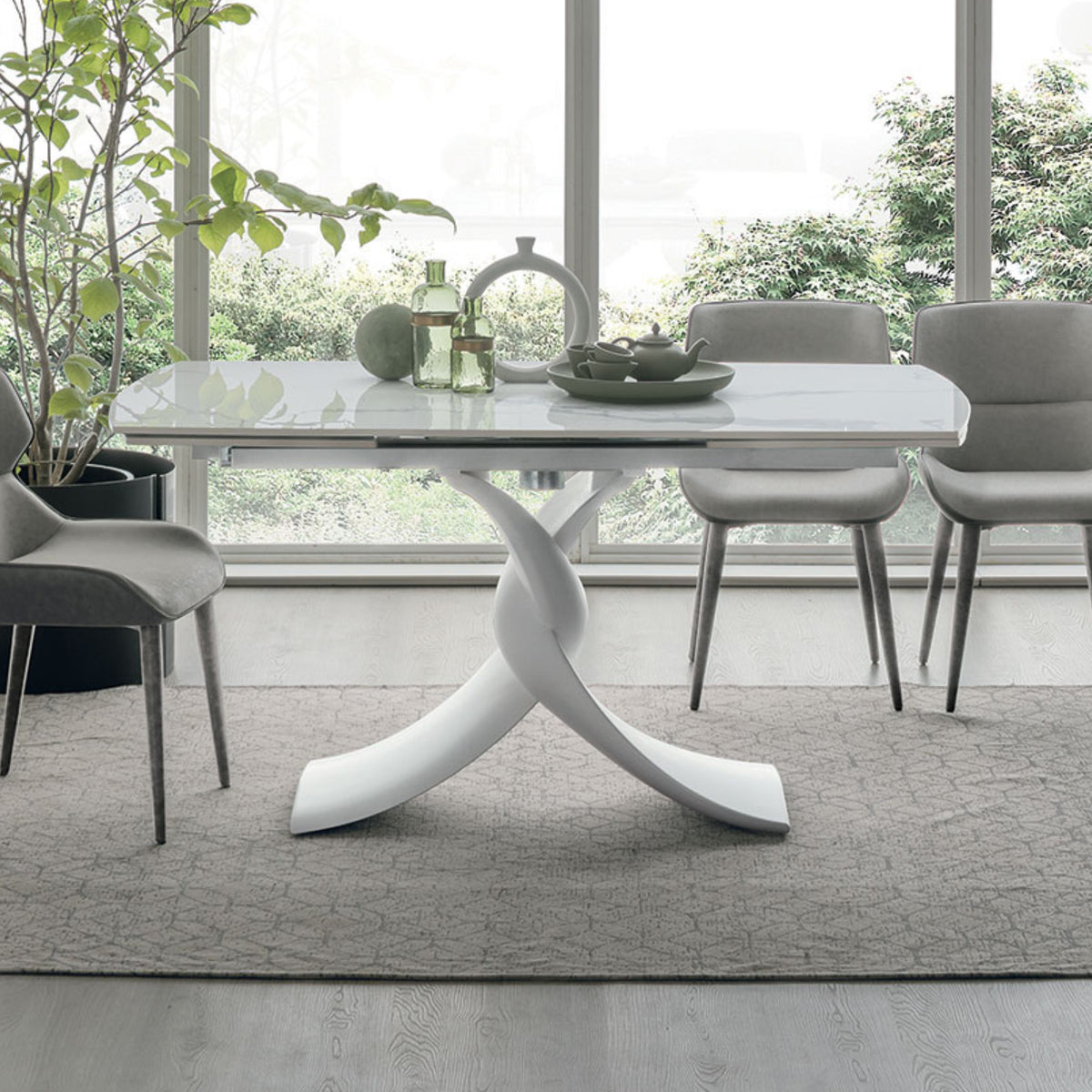 Target Point 2 Twist Barrel-Shaped Extendable Dining Table – Target Point | Italian ...