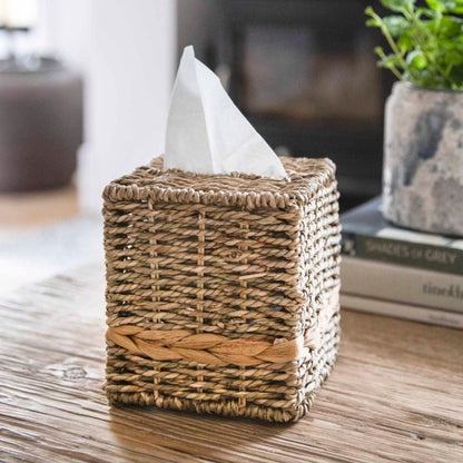 Square Bayford Natural Woven Tissue Holder Box
