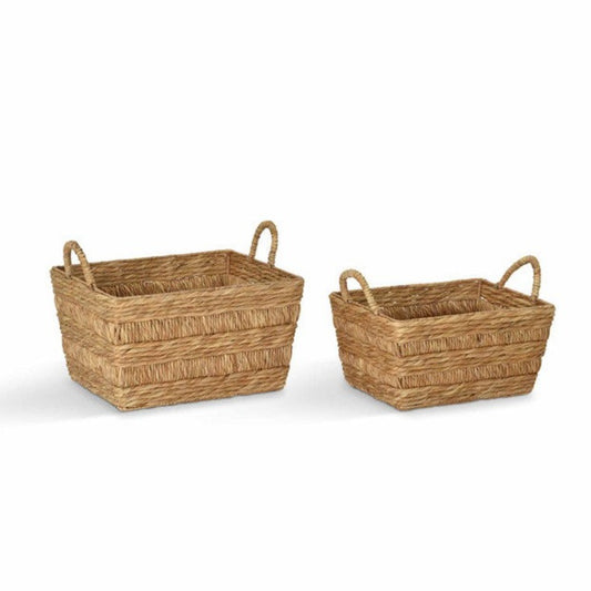Set of 2 Bilberry Woven Rectangle Basket