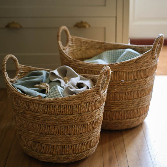 Set of 2 Bilberry Woven Boat Basket