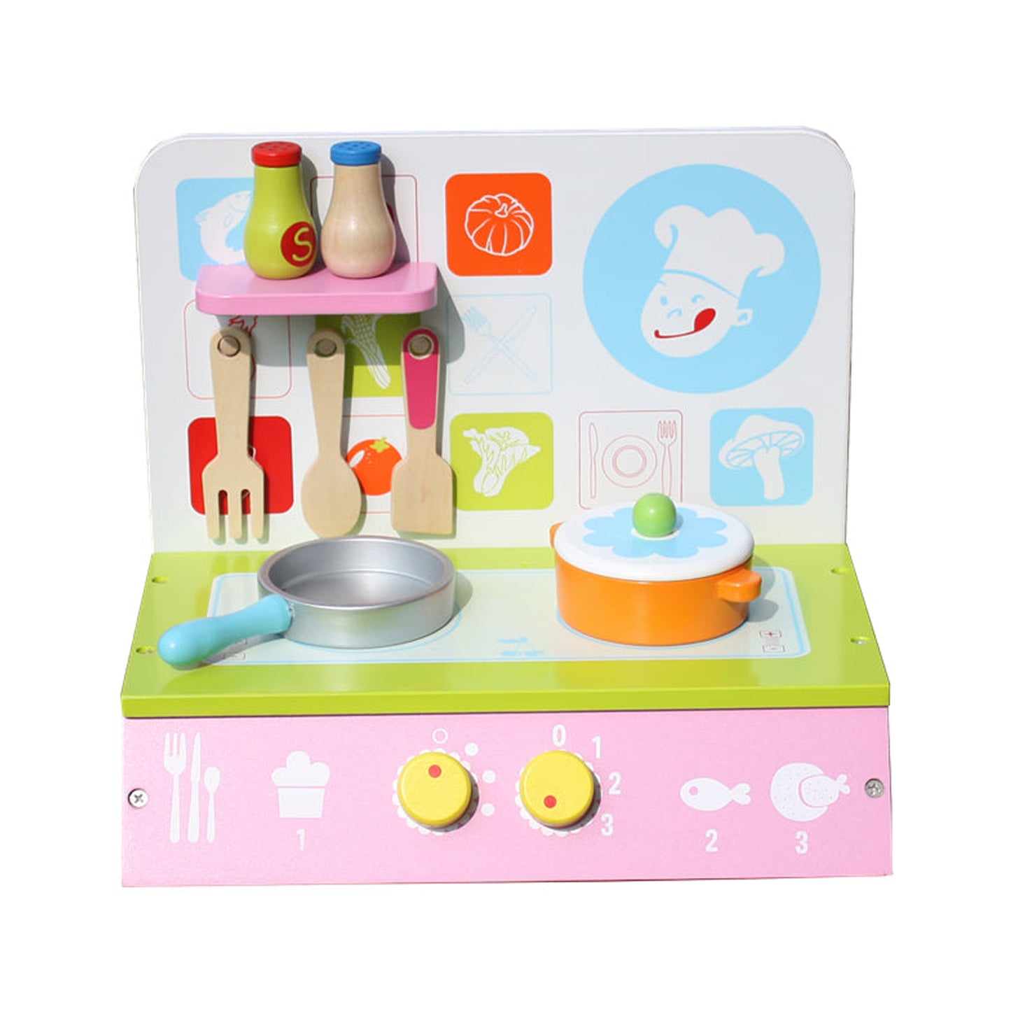 Kids Wooden Play Kitchen Set with Accessories by Liberty House Toys