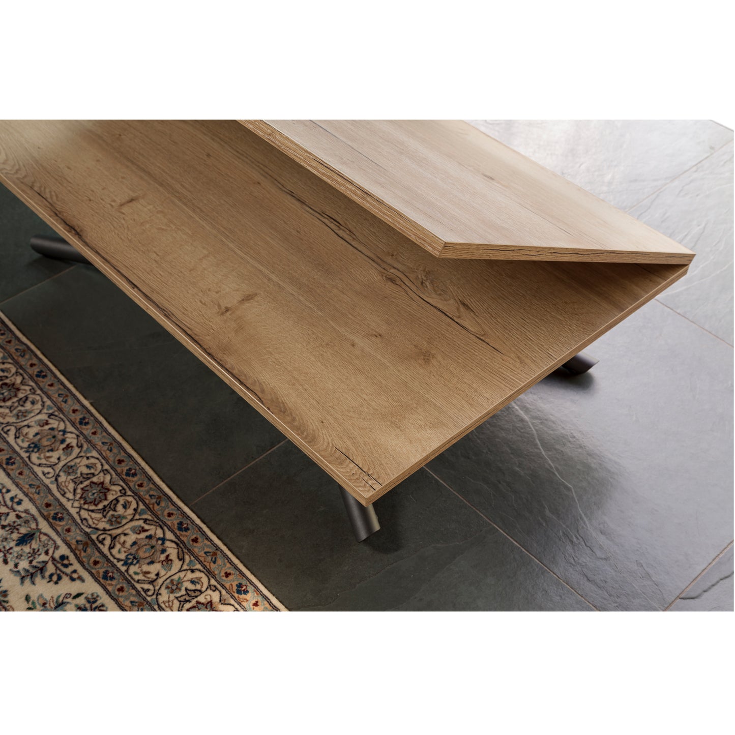 Altacom Lotus convertible coffee table with book-style opening extension mechanism