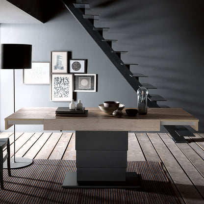 Ares Wing Altacom convertible table with extension leaves open showing expanded tabletop configuration