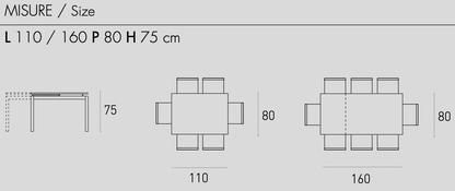 Auriga 110 extendable dining table by Target Furniture