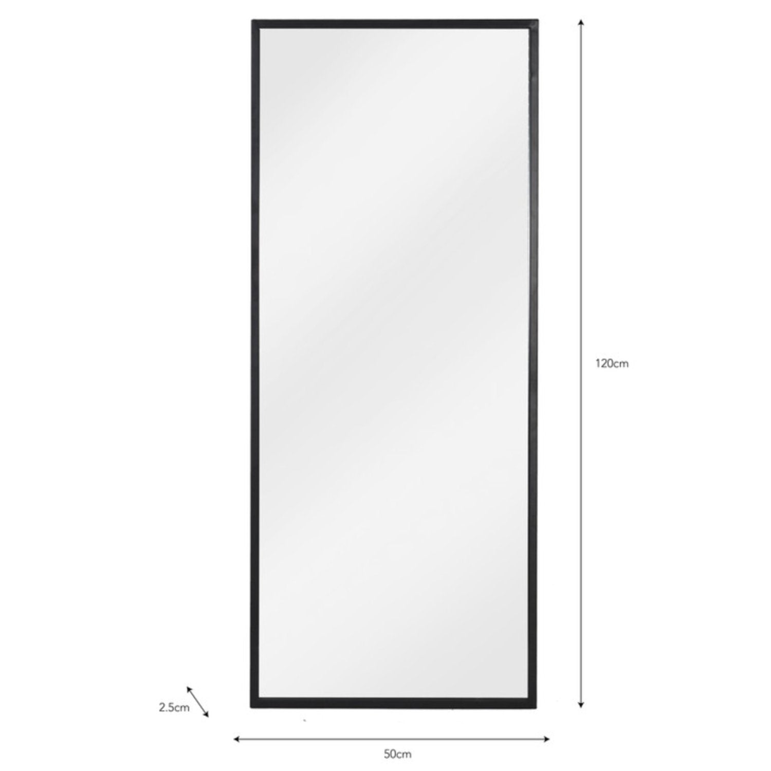 Avening Rectangular Wall Mirror 50x120cm by Garden Trading - Iron