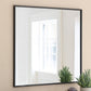 Avening Square Wall Mirror 90x90cm in Black by Garden Trading - Iron