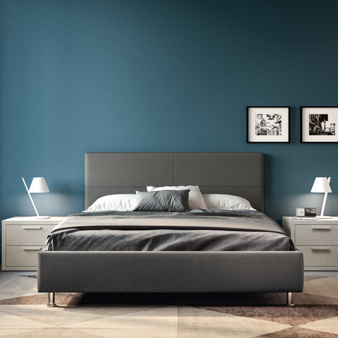 Bora Upholstered Bed by Santa Lucia