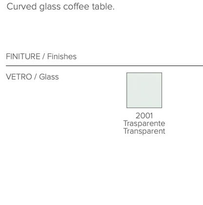 Bridge curved glass coffee table by Target Point