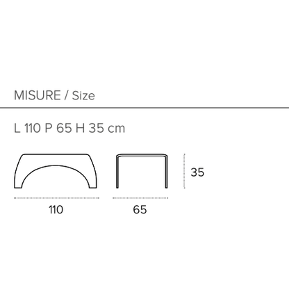 Bridge curved glass coffee table by Target Point