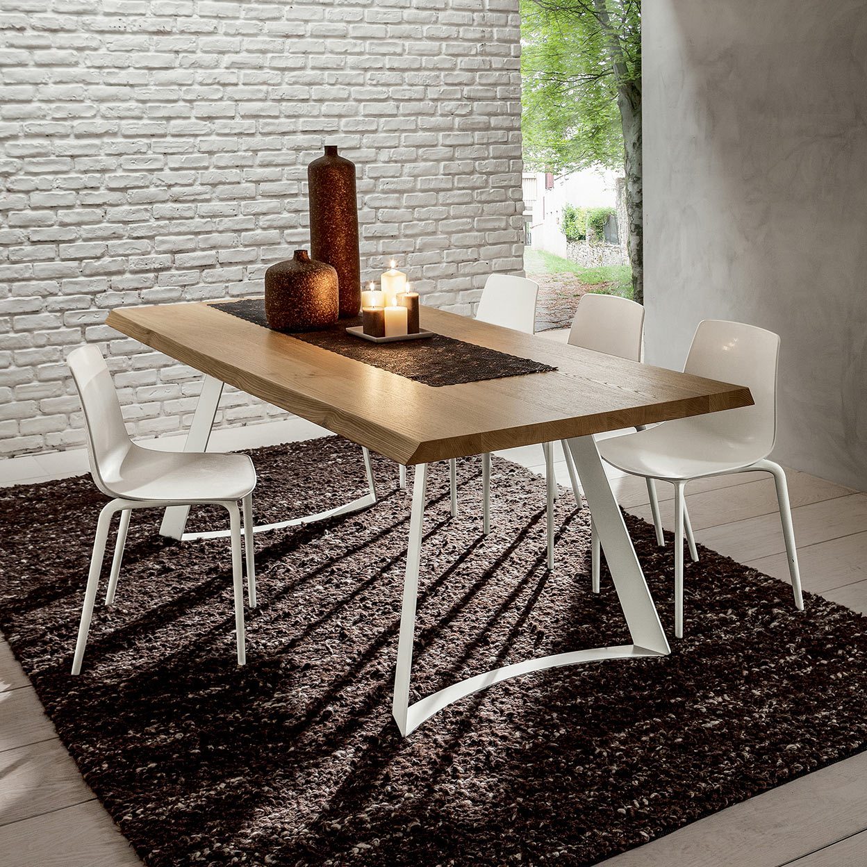 Bruno fixed dining table by La Primavera - myitalianliving