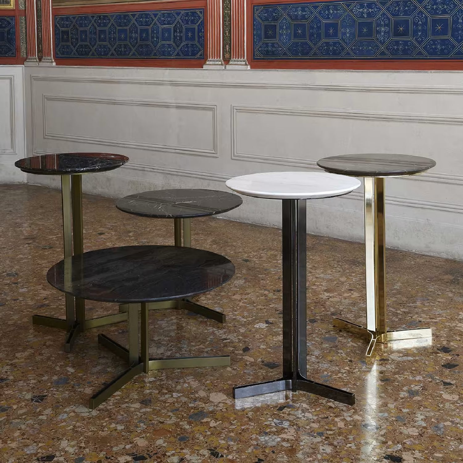 Ceo Coffee Table With Cappuccino Marble Top by Domingo Salotti