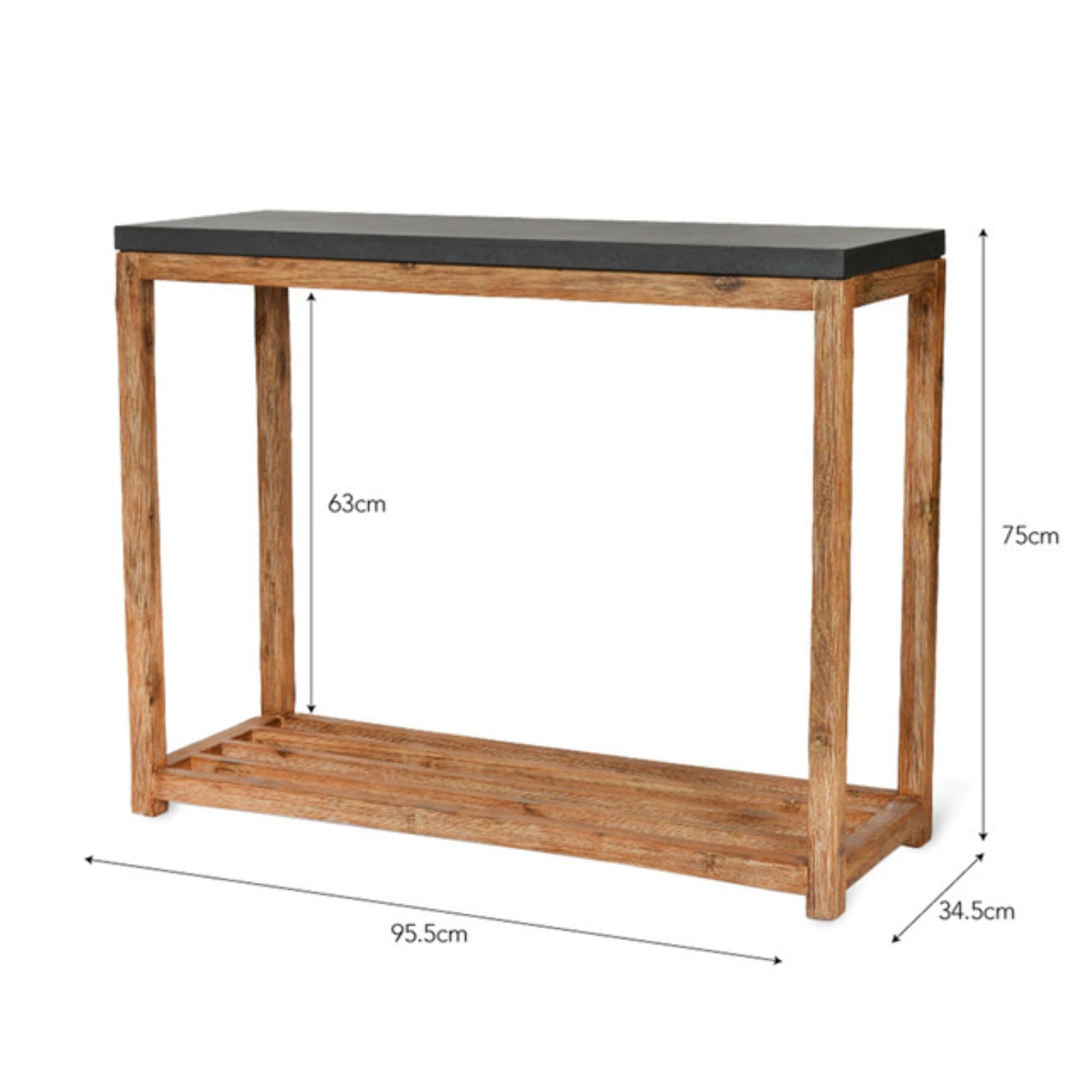 Chilson Console Large Table by Garden Trading- Cement Fibre