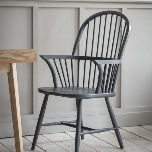 Classic Spindle Armchair in Carbon by Garden Trading