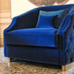 Cleio Large Blue Armchair by Domingo Salotti