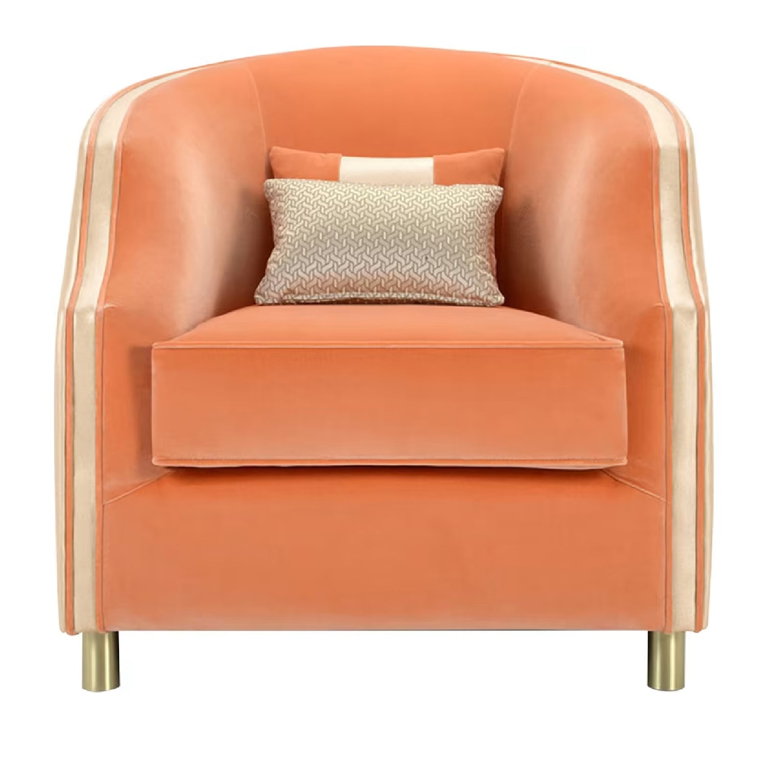 Cleio Small Orange Armchair by Domingo Salotti