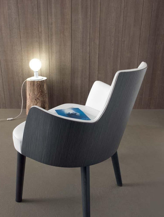 Mila Contemporary Padded Italian dining armchair by Compar