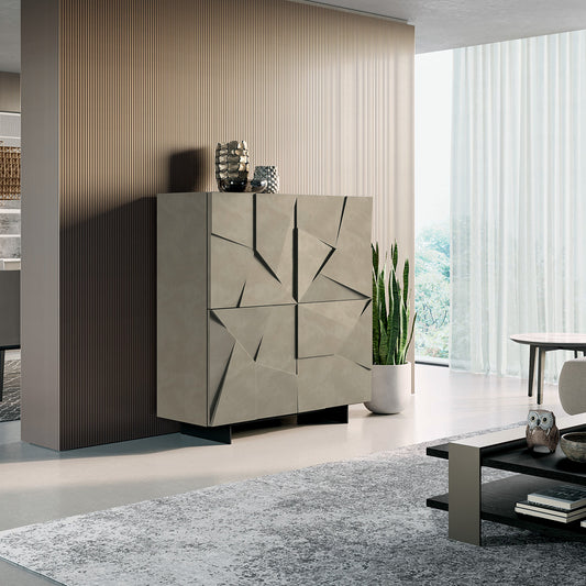 Concrete resin 4 door sideboard by Dall'Agnese