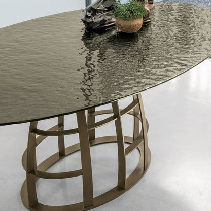 Cosmos Non-Extendable Glass Table by Target Point