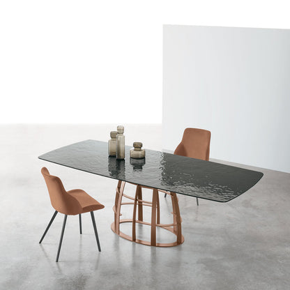 Cosmos Non-Extendable Glass Table by Target Point