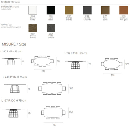 Cosmos Non-Extendable Glass Table by Target Point