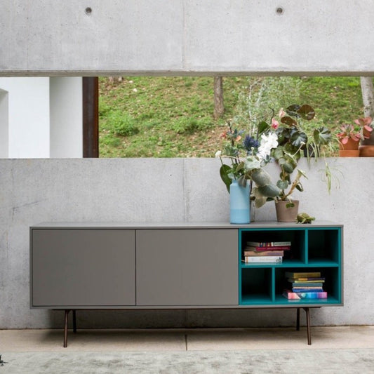 Code 2 freestanding sideboard with open unit by Dall'Agnese