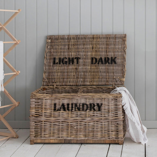 Dark and Lights Laundry Chest by Garden Trading - Rattan