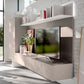 Light Day 09 suspended media unit with boiserie by Orme Design