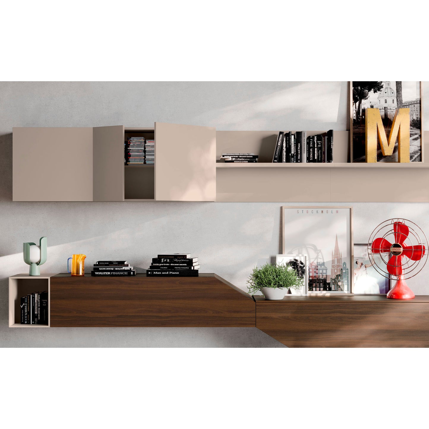 Light Day 12 geometric design wall unit by Orme Design