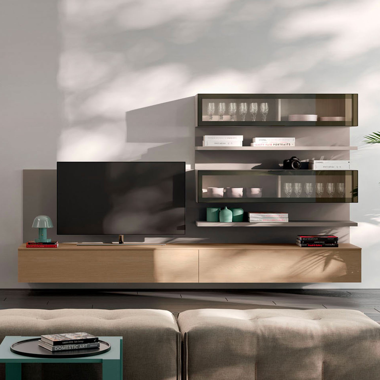 Light Day 16 Tv media unit with boiserie by Orme Design
