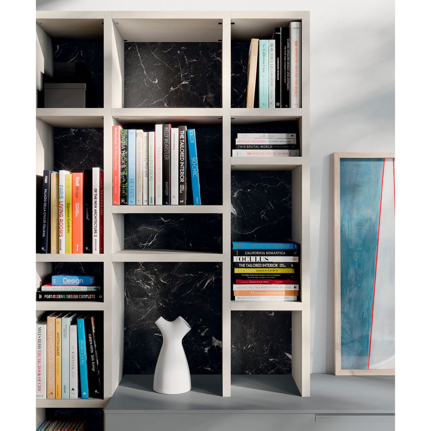 Light Day 21 Bookcase with media unit by Orme Design