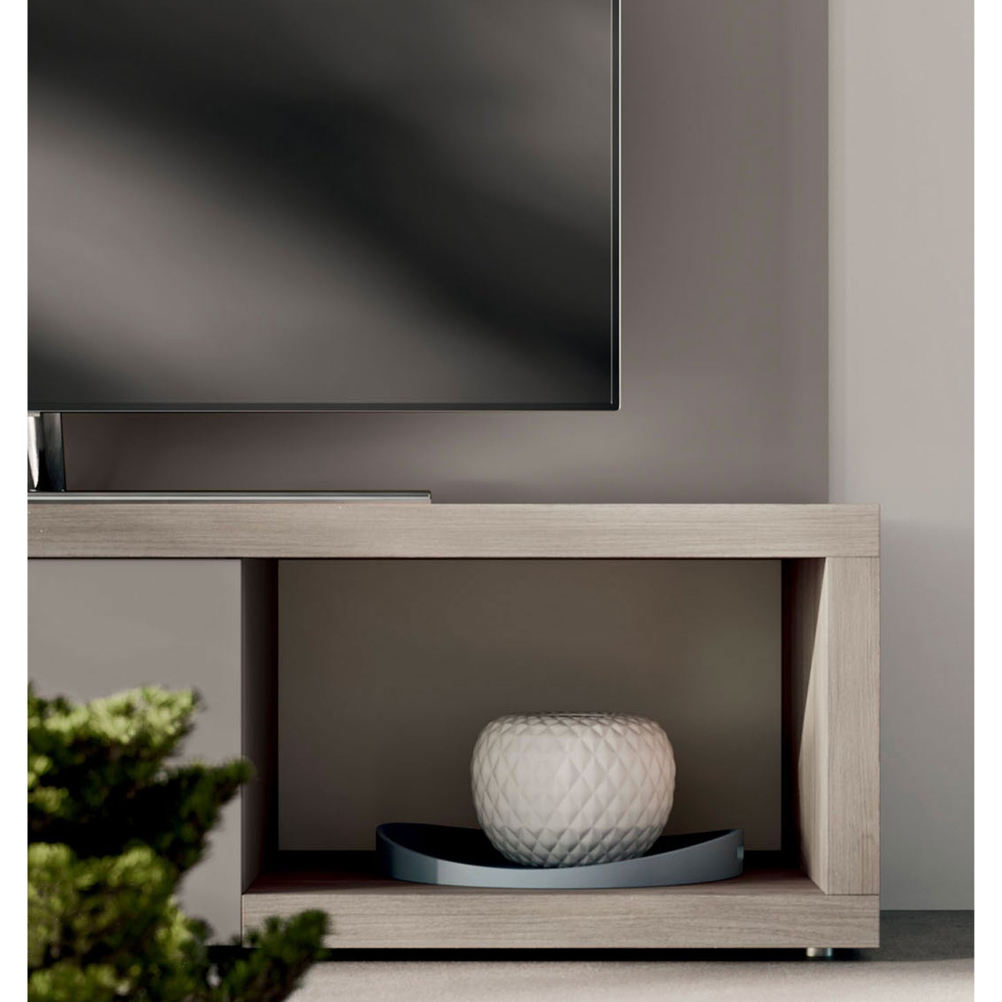 Light Day 23 TV media unit with storage by Orme Design