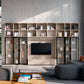 Light Day 24 Bookcase with glass doors and media unit by Orme Design