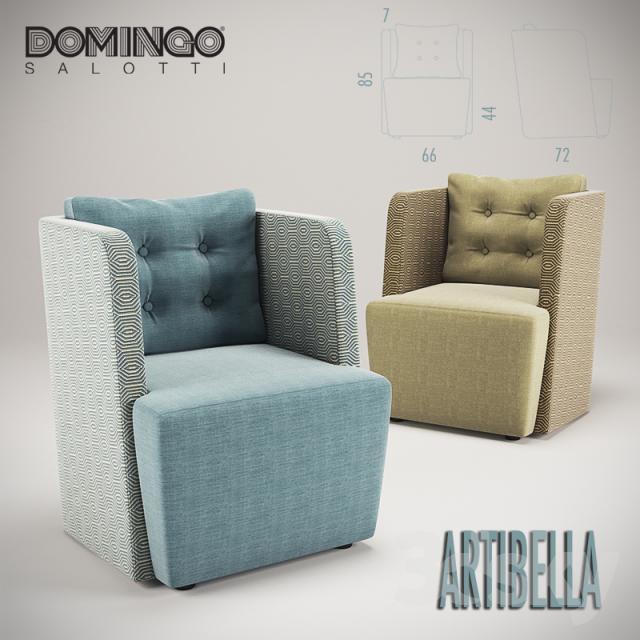Modern comfortable Italian armchair Artibella